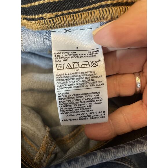 Blue Rockstar Super Skinny Jeggings Pull On Distressed Old Navy NWT Size 8 Jeans - Picture 7 of 8